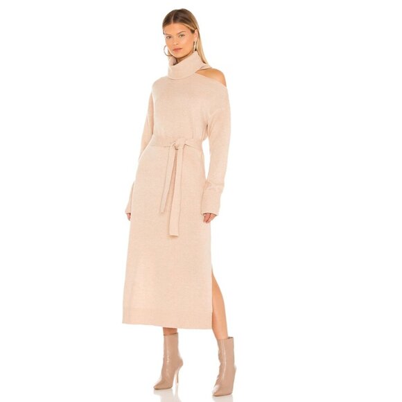 Paige Midi Sweater Dress Knit Wool Blend Turtleneck Small - Picture 1 of 11